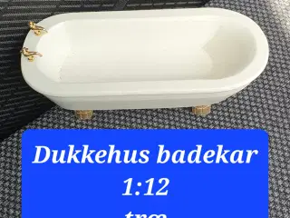 Dukkehus badekar 1:12 træ