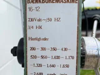 Søjleboremaskine 16mm