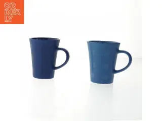 Blå keramiske krus (str. 11 cm)