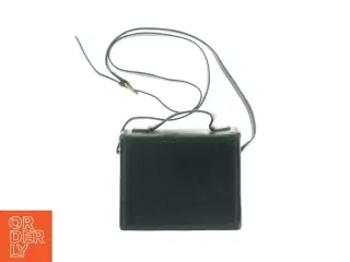 Sort skuldertaske i læderlook (str. B 20 x h 16 x d. 10 cm)