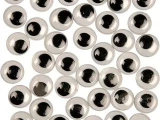 Rulleøjne 12 mm uden klæb - 1000 stk. til kreative projekter