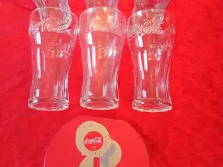 6 stk Coca cola glas + Coca cola cd dåse itui