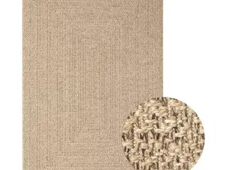 Gulvtæppe 200x290 cm jute-look indendørs og udendørs