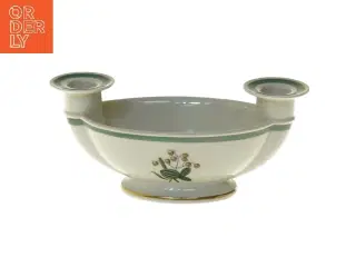 Porcelænslysestage med blomsterdesign fra Royal Copenhagen (str. 20 cm)