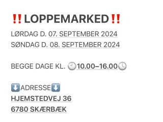 Loppemarked i denne weekend