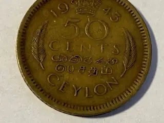 50 Cents Ceyon 1943