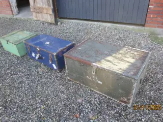 3 stk Forskellige Retro Transportkasser
