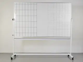 Bred dobbeltsidet whiteboard planlægnings-/svingtavle
