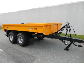 Tinaz 10 tons dumpervogn med hydr. bagklap - 40 cm sider