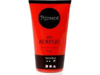 Art Akrylmaling Primær Rød, 75ml - Halvblank Finish