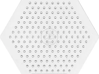 Perleplade, lille sekskant, str. 7 cm, medium, 10stk./ 1 pk.