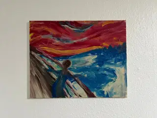 “Drøm dig væk i solnedgangens favn” – maleri