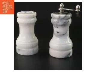 Salt- og peberkværn sæt af marmor (str. 10x5,5 cm)