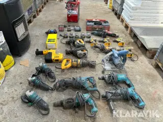 Blandet håndværktøj Makita, DeWalt, Bosch