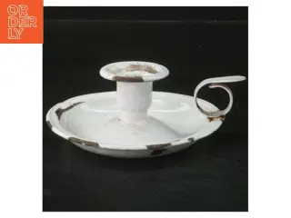 Emalieret lysestage (str. Ø 13x5 cm)