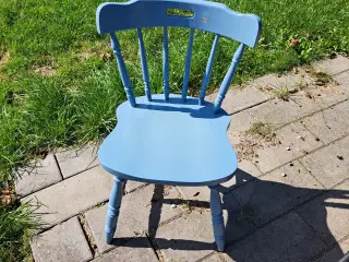 Blå træ stol