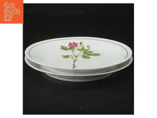 Porcelænstallerken med blomsterprint fra Tirschenreuth (str. Ø 17 cm)