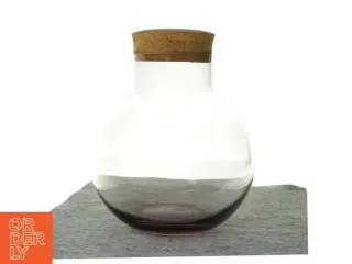 Stor Glas Krukke opbevaring med kork låg (str. 28 x 23 cm)