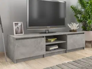 Tv-bord 140x40x35,5 cm konstrueret træ betongrå