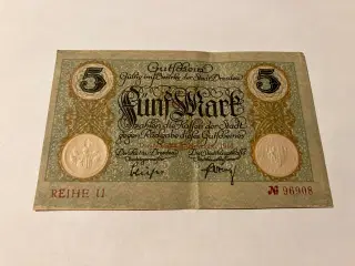 5 Mark Dresden 1918 Germany