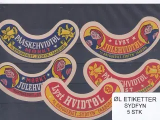 Stakit Øl Etiketter - Sydfyn  5 Stk.