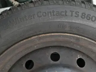 Continental vinterdæk 165/65/r14 med. fælge  4.stk