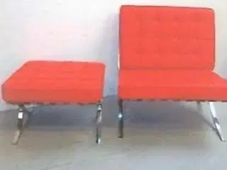 Salong stol med skammel