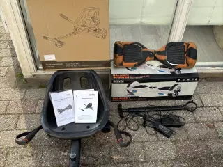 Hoverboard m/ gokart sæde, balance stang m.m.
