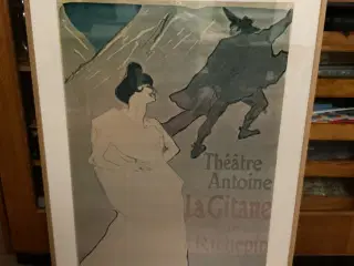 Retro plakat i egetræsramme 