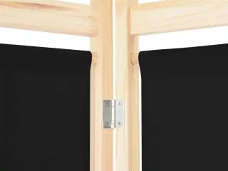 6-panels rumdeler 240 x 170 x 4 cm stof sort