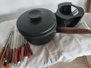 Fondue gryde støbejern 