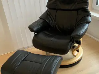 Som Ny Stressless læderlænestol Reno M