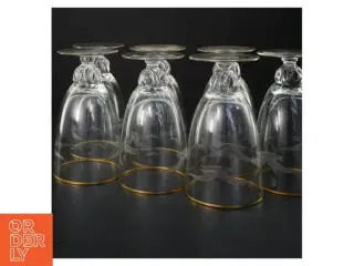 Sæt med 8 Lyngby Glas"måge" ølglas (str. 14x8 cm)