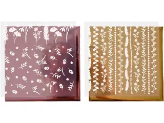 Dekorationsfolie og design limark, ark 15x15 cm, 2x2ark/ 1 pk.