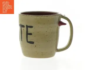 Keramikkrus med &#39;Karate&#39; tekst (str. Ø. 8,5 cm. længde, 8,5 cm)