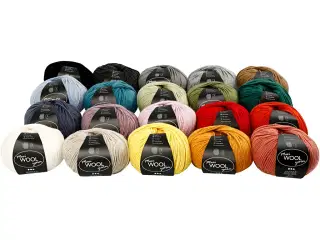Uldgarn, L: 125 M, ass. farver, 20x100g/ 1 pk.