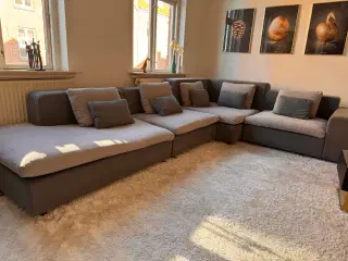 Stor lækker grå hjørnesofa 