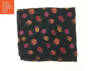 Vintage Charlotte Sparre Silke tørklæde med mariehøns (str. 35x155 cm)