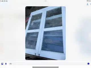 Terrassedør dobbelt med thermoglas i træ