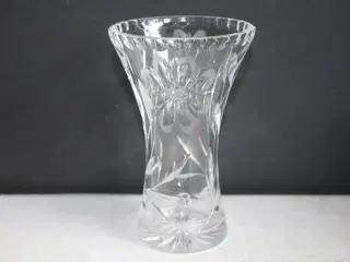 Vase, slebet Krystal 