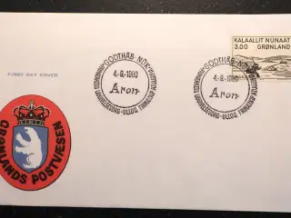 GRØNLAND, FØRSTEDAGSKUVERTER 1980