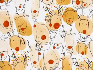 Gavepapir med Rensdyrmotiv - 50 cm x 5 m