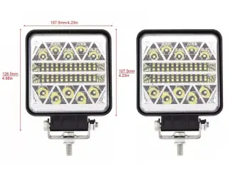 2 stk. 102 watt LED lygter til bil eller maskine.