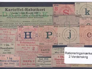 Rationeringsmærker - 2. Verdenskrig