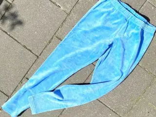 Fine leggins i blå velour