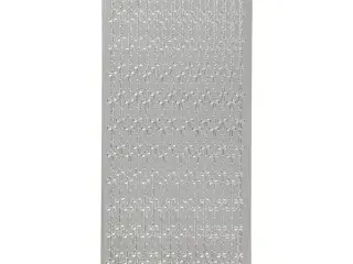 Sølv Kors Stickers - 10x23 cm, 1 ark