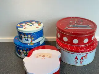 Charmerende sæt med 5 julekagedåser