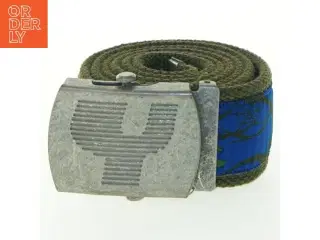 Mønstet stofbælte med metalspænde (str. 100 x. 4 cm)