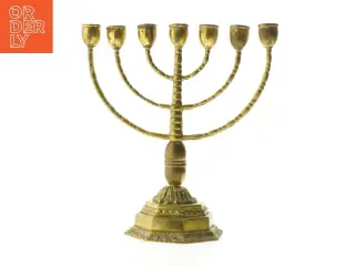 Messing Menorah lysestage (str. 26x27,5 cm)
