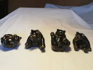 Kongelige brune stentøjs bjørne de 4 sjældne